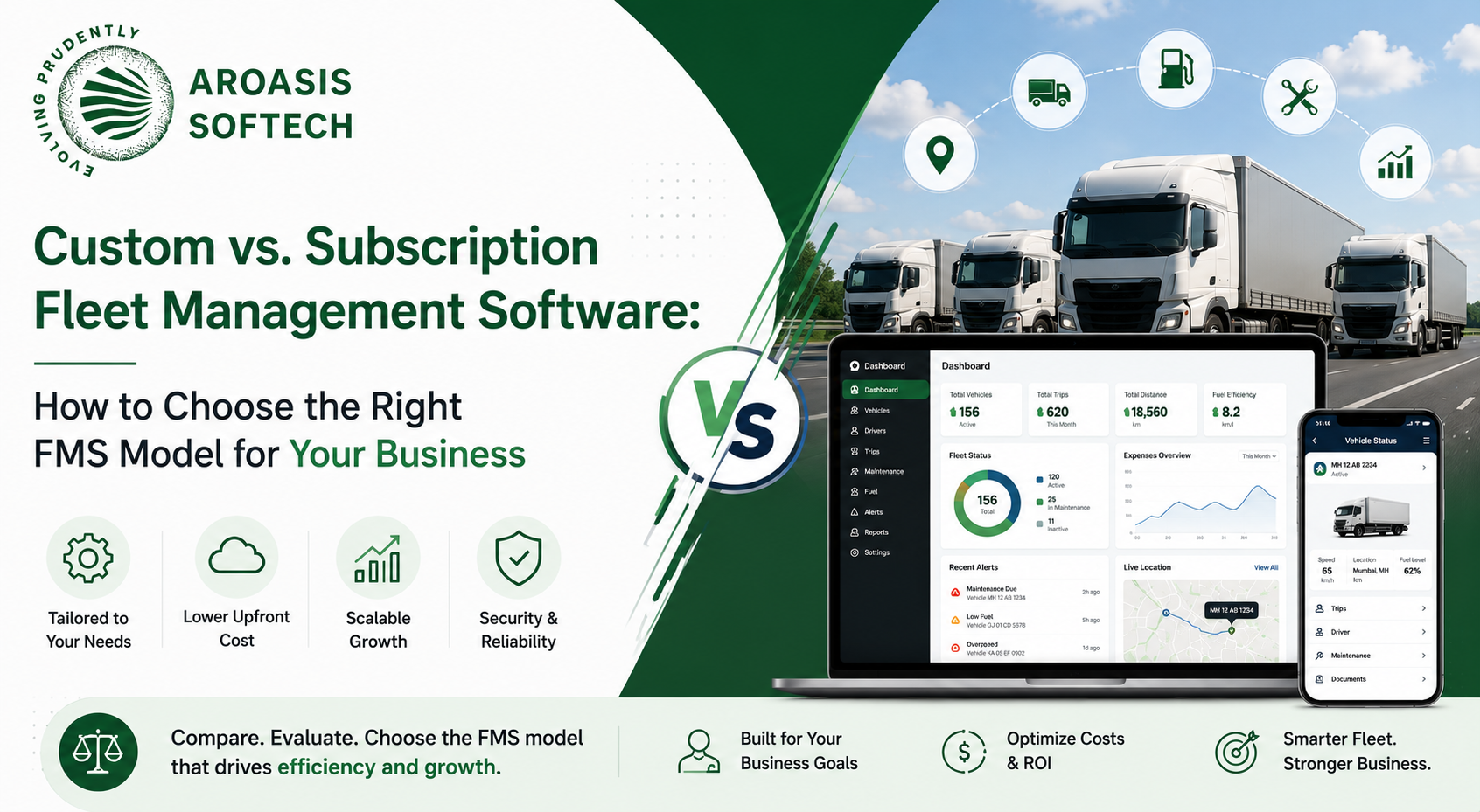Custom vs Subscription Fleet Management Software